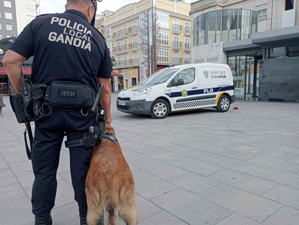 El Gobierno de Gandia dice que no es intención suprimir la Unidad Canina de la Policía Local
