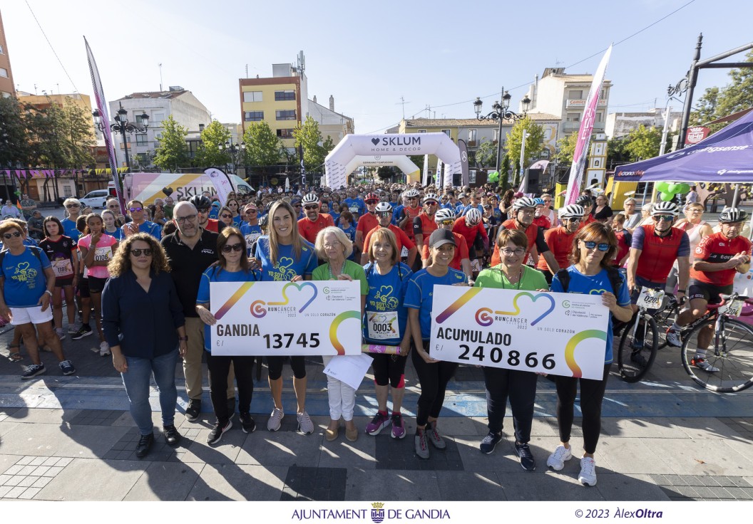 Gandia logra recaudar 13.745 euros para ayuda en la investigación contra el cáncer