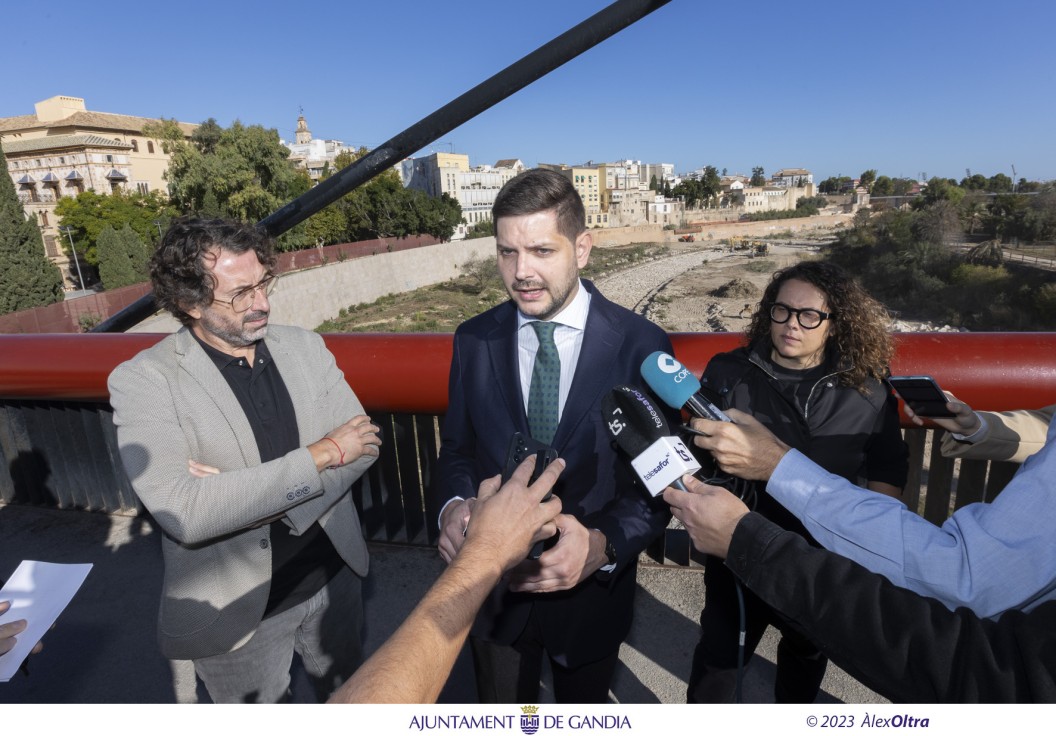 Gandia repara el tramo urbano del Río Serpis para protegerlo de inundaciones