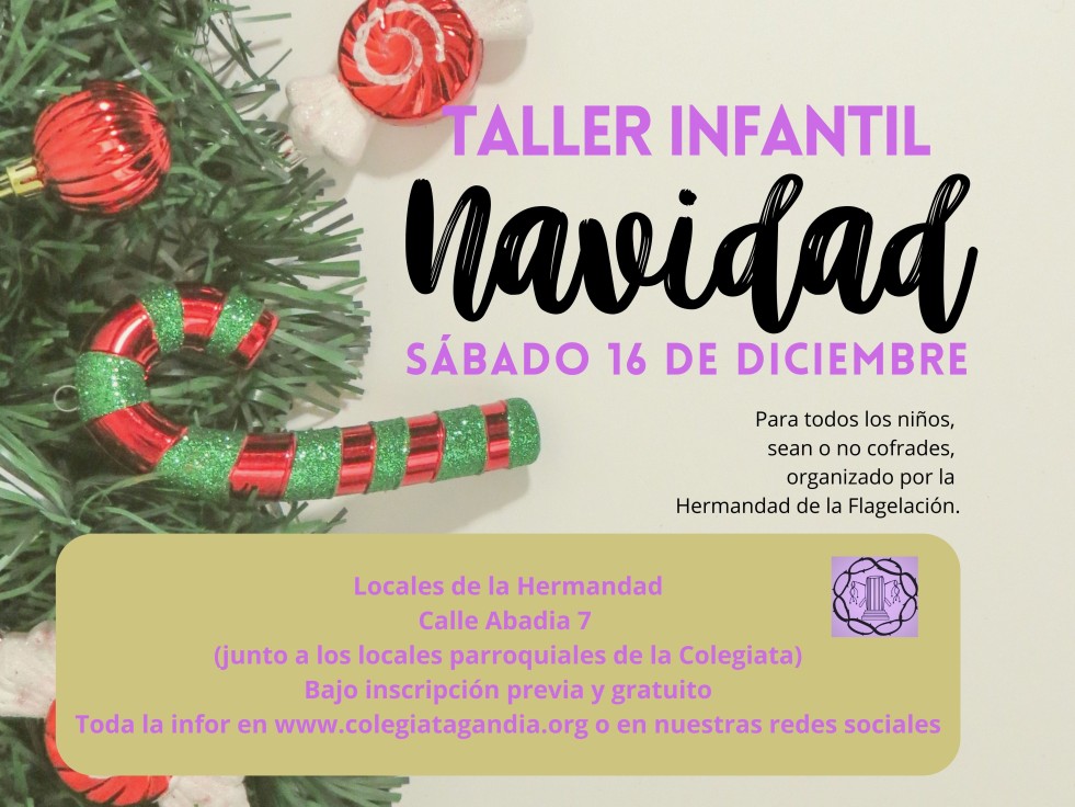 La Hermandad de la Flagelación organiza un taller de Navidad para niños