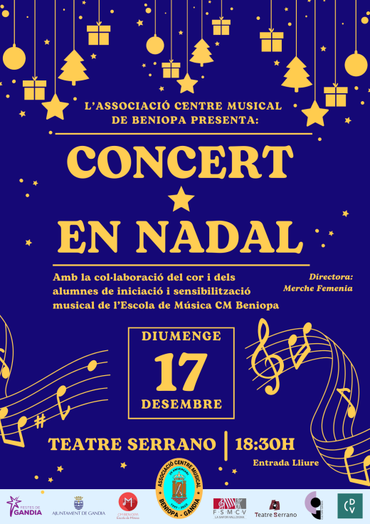 Concierto de Navidad del Centro Musical de Beniopa