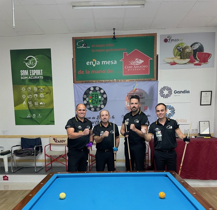 El Chef Amadeo Gandia lidera las ligas Nacional y las competiciones autonómicas de billar