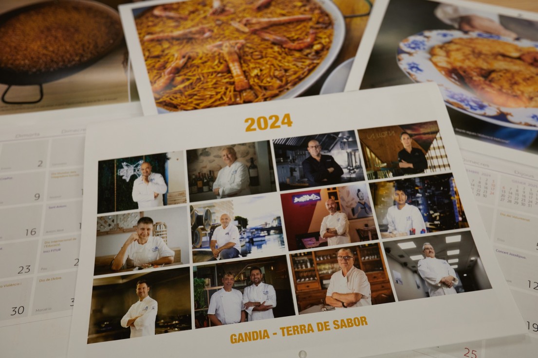 Comienza el reparto del calendario de Gandia dedicado en 2024 a la gastronomía