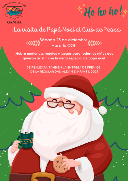 Visita de Papá Noel al Club de Pesca