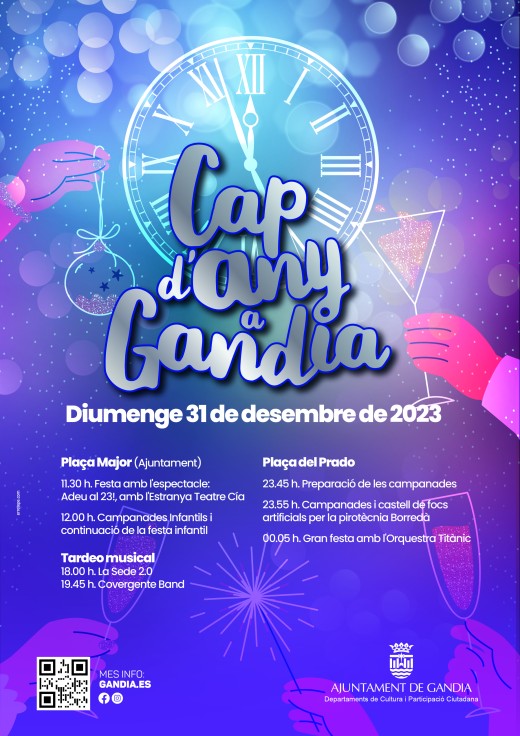 Gandia programa hoy una jornada para despedir el año 2023 dirigida a todos los públicos