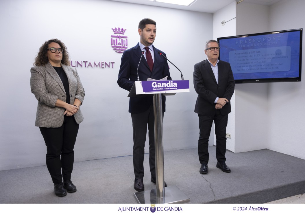 El presupuesto de Gandia de 2024 aumenta la inversión para generar nuevas oportunidades