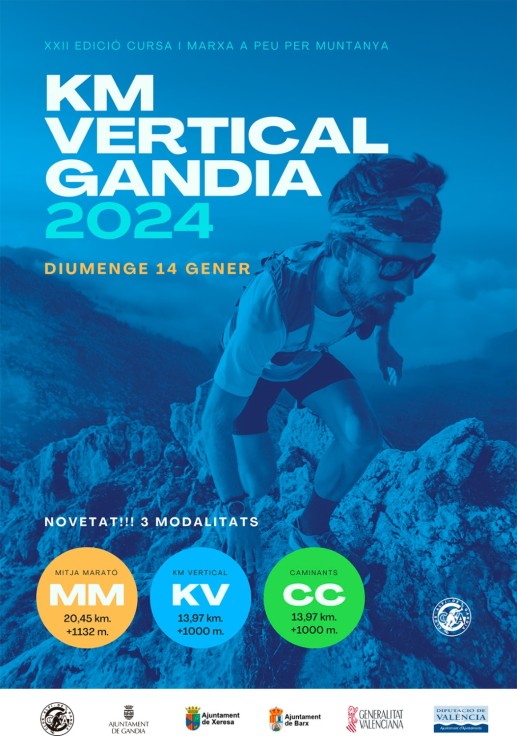 El Club Alpí de Gandia celebra la XXII edición del KM Vertical este domingo con la incorporación de la 3M