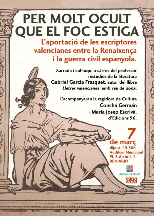 Beniarjó reflexiona sobre la aportación de las escritoras valencianas entre la Renaixença y la guerra civil española