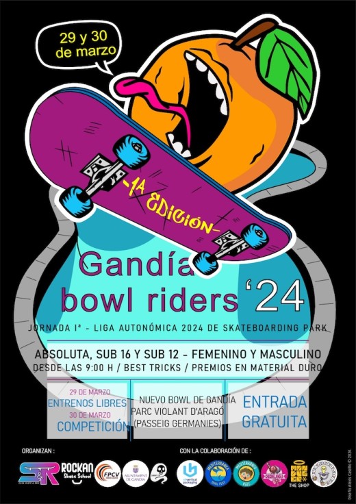 El skatepark bowl acoge la primera edición del Gandia Bowl Riders