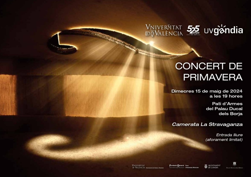 El Palau Ducal de Gandia acoge mañana el Concierto de Primavera de la Universitat de València