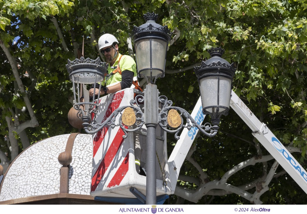 El Plan Respeto inicia una nueva fase con la mejora de la iluminación en farolas de 41 calles de Gandia