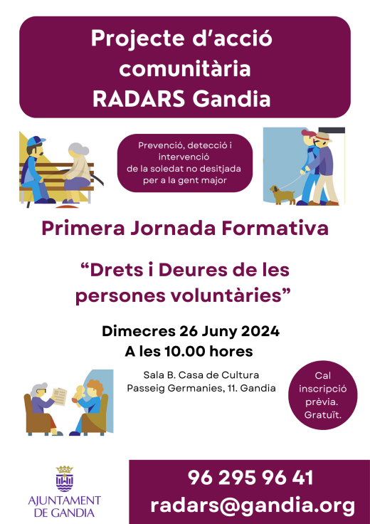 Gandia organiza una jornada de formación para el voluntariado del programa 'Radars'