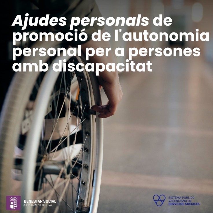 Ayudas personales para personas con discapacidad en el Ayuntamiento de Oliva