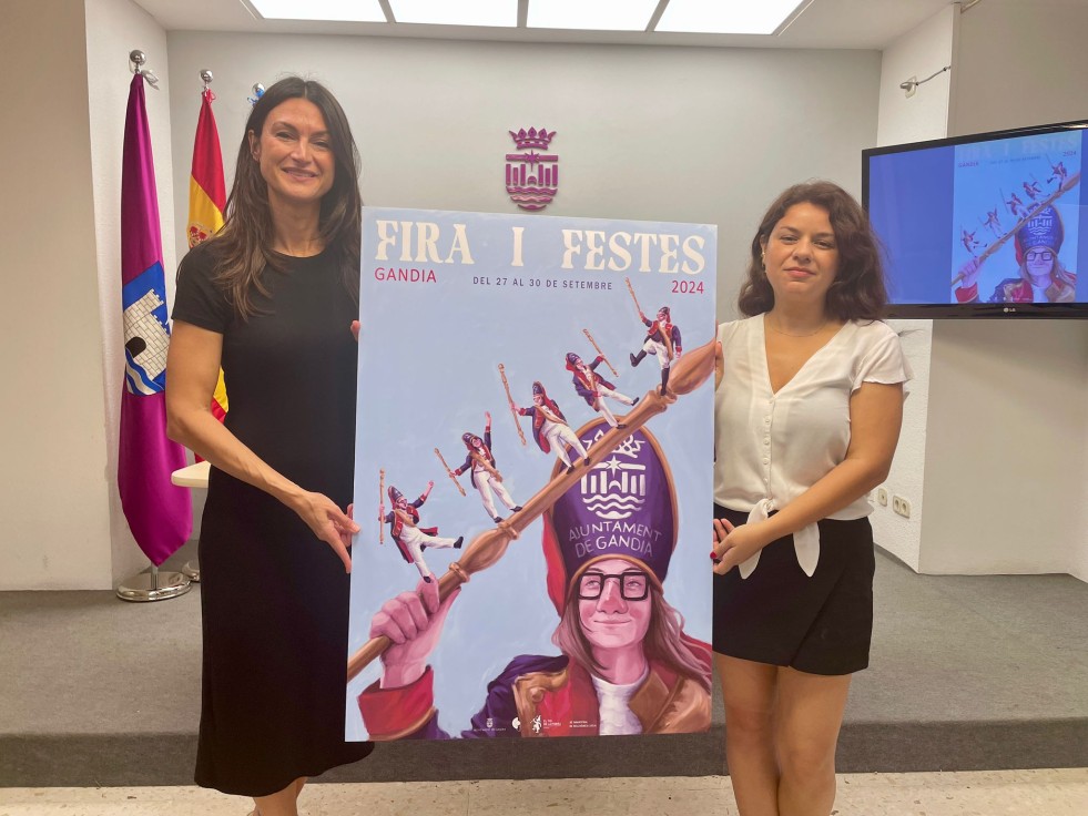 La artista gandiense Margarida Riggio, autora del cartel de la Fira i Festes 2024