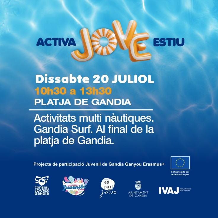 Continúa el programa Activa Jove Estiu en la playa de Gandia