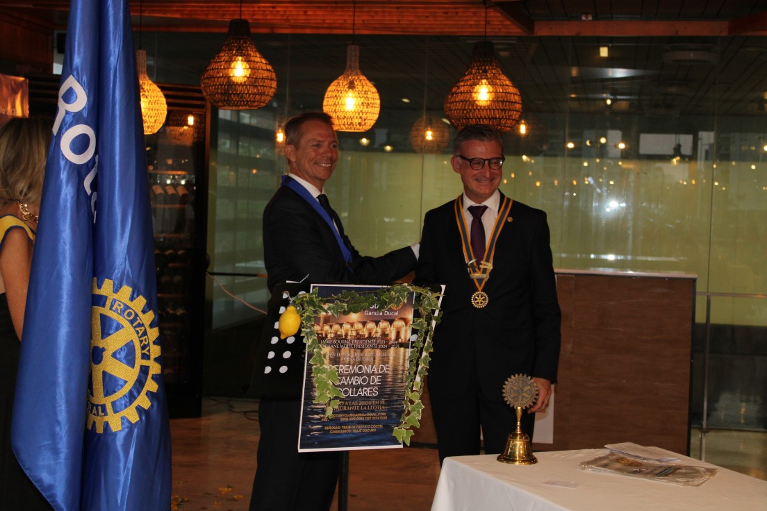 Rotary Gandia Ducal Celebra su Cambio de Collares en una Noche de Confraternización Internacional