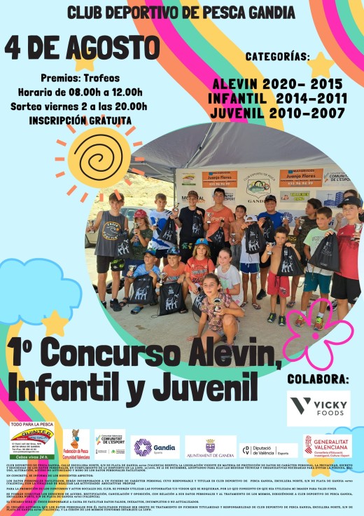 Primer concurso regular alevín, infantil y juvenil de pesca