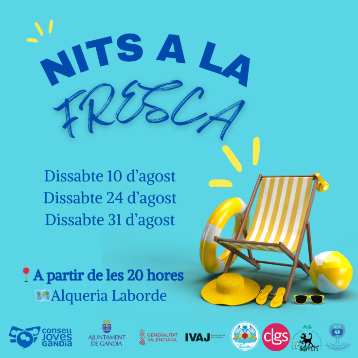 El Consell dels Joves de Gandia presenta su programa veraniego "Les Nits a la Fresca" en la Alquería Laborde