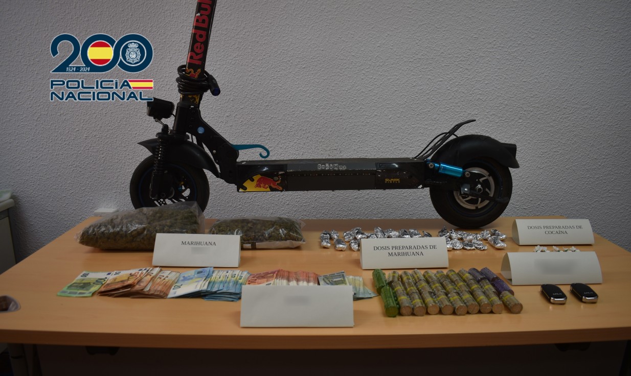 TeleCoca en patinete: La Policía Nacional detiene a 8 personas y desmantela dos “narcopisos” en Gandia