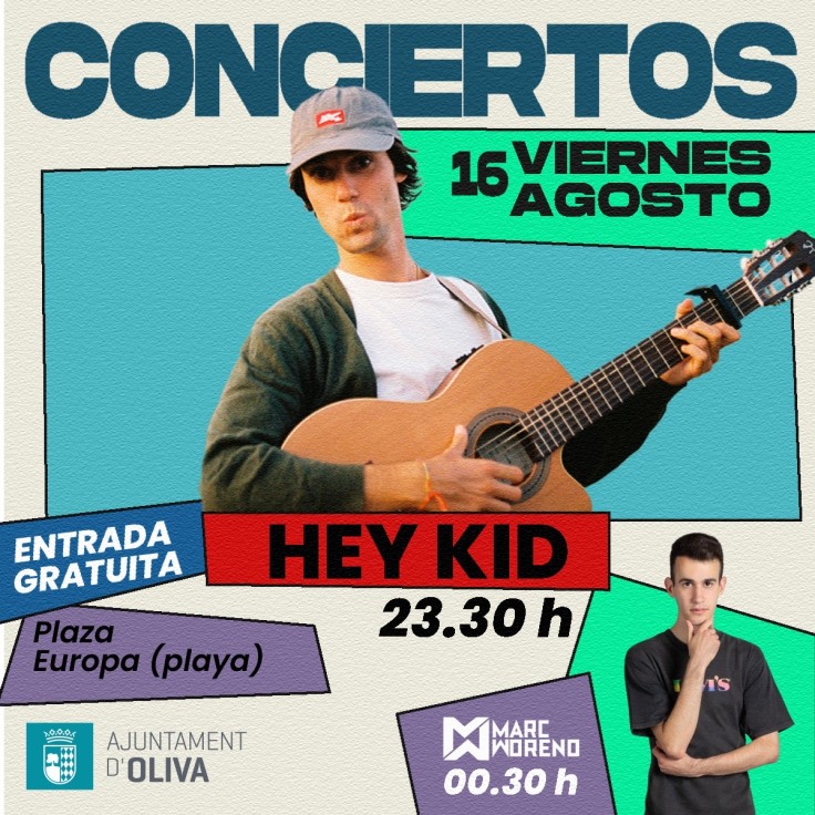 Oliva continúa la Semana de la Juventud con los conciertos gratuitos de Hey Kid y DJ Marc Moreno