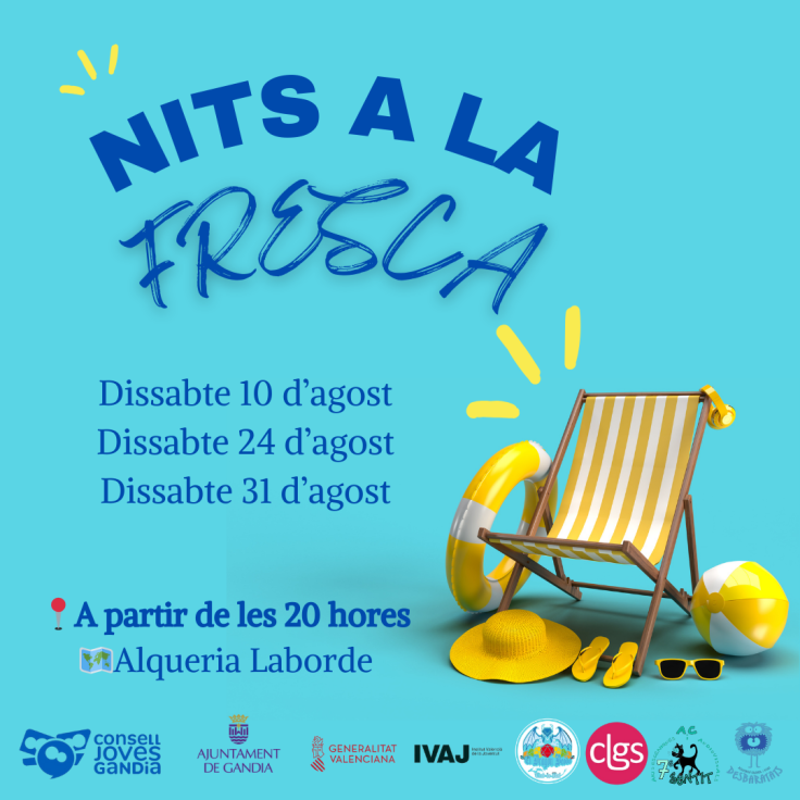 Este sábado el Consell dels Joves de Gandia continúa entreteniendo a los jóvenes con su programa veraniego "Les Nits a la Fresca"