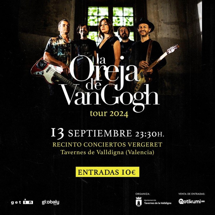 El Ayuntamiento de Tavernes abre un nuevo plazo de recogida de invitaciones para el concierto de La Oreja de Van Gogh