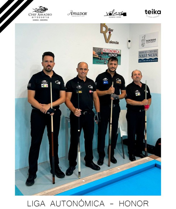 Segunda Jornada positiva para el Chef Amadeo Gandia Billar Club en sus diferentes categorías