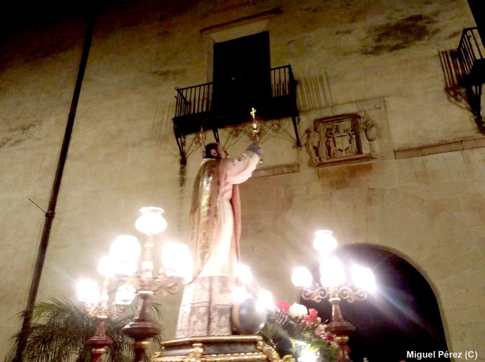 Procesión cívica hoy en Gandia tras recibir las reliquias de San Francisco de Borja