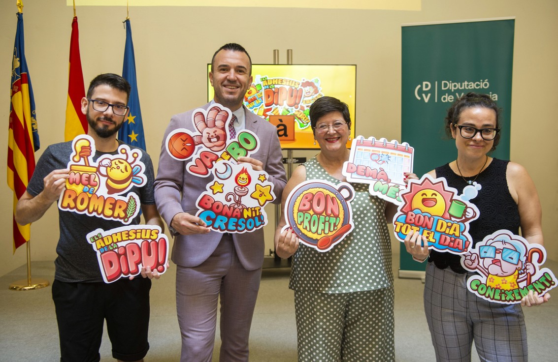 La Diputació de València promueve el uso del valenciano con stickers para Whatsapp y Telegram