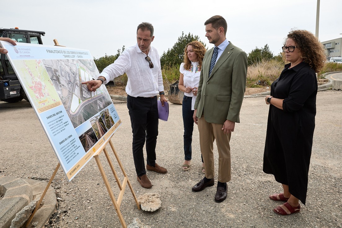 Arrancan tras décadas paralizadas las obras de la urbanización del polígono Sanxo Llop en Gandia