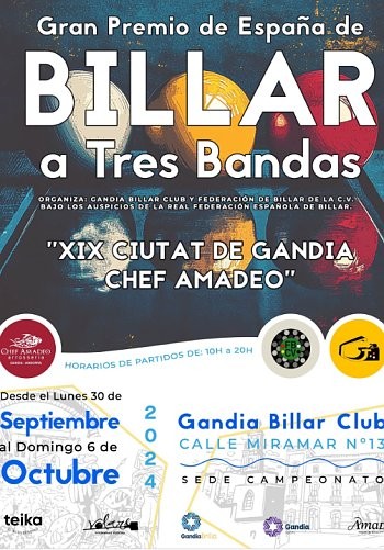 Gran Premio de España de Billar a Tres Bandas en Gandia