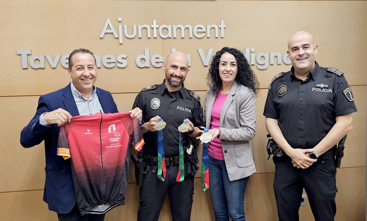 Vicente Morcillo, agente de la Policía Local de Tavernes, consigue dos oros y un bronce en los European Police & Fire Games