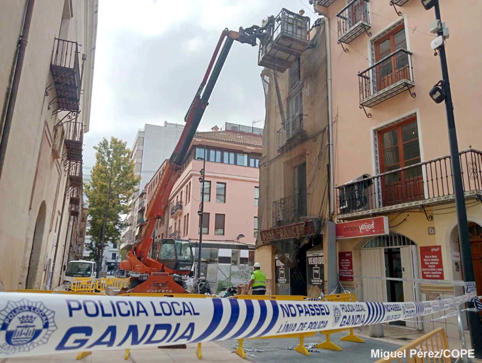 Gandia inicia la declaración de ruina de otro edificio frente al Palau Ducal