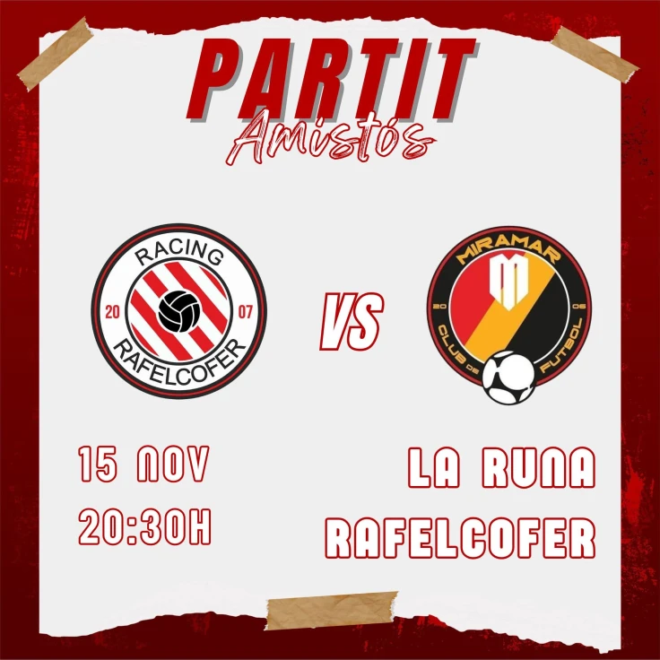 Rafelcofer CF enfrenta a Miramar CF en un encuentro amistoso