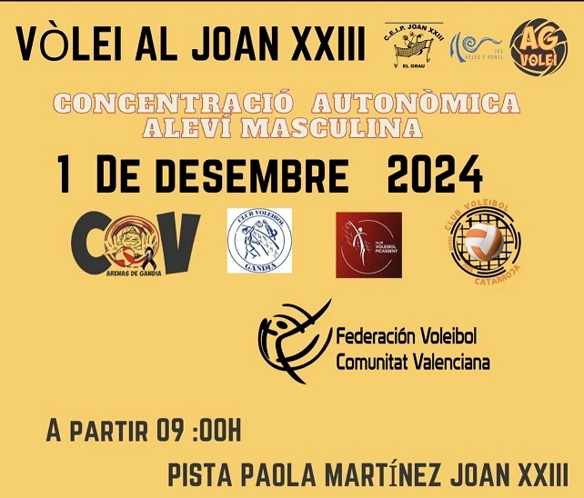 Voleibol: CEIP Joan XXIII del Grau acoge la III Concentración Autonómica Alevín Masculina