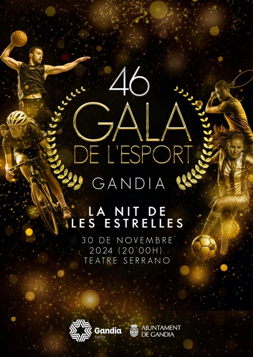 Todo listo para la celebración este sábado de la 46.ª edición de la Gala del Deporte de Gandia