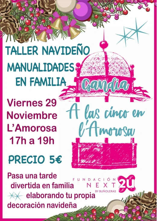 A las 5 en La Amorosa: Gandia acoge hoy un taller navideño en favor de los vecinos de Massanassa afectados por la DANA