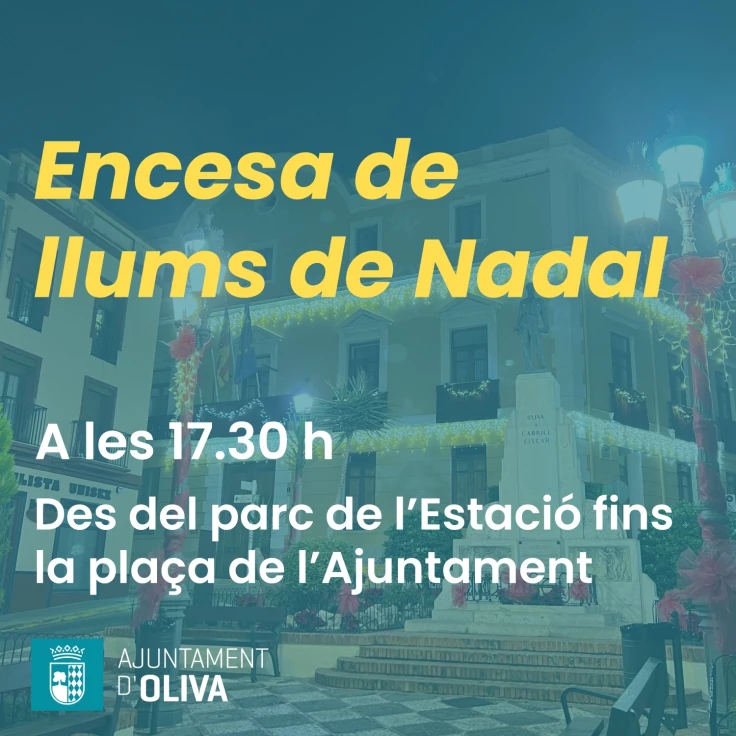 Oliva enciende su Navidad esta tarde con una fiesta infantil