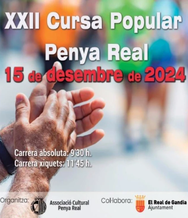 La XXII Carrera Popular Penya Real de Gandia se llevará a cabo este 15 de diciembre