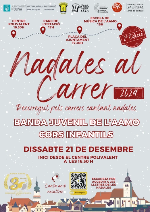 AAMO programa Nadales al Carrer esta tarde en Oliva