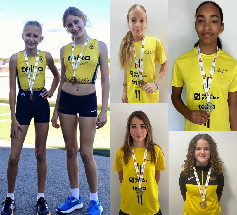 Seis medallas para el CA Safor Teika en el Campeonato Provincial Infantil