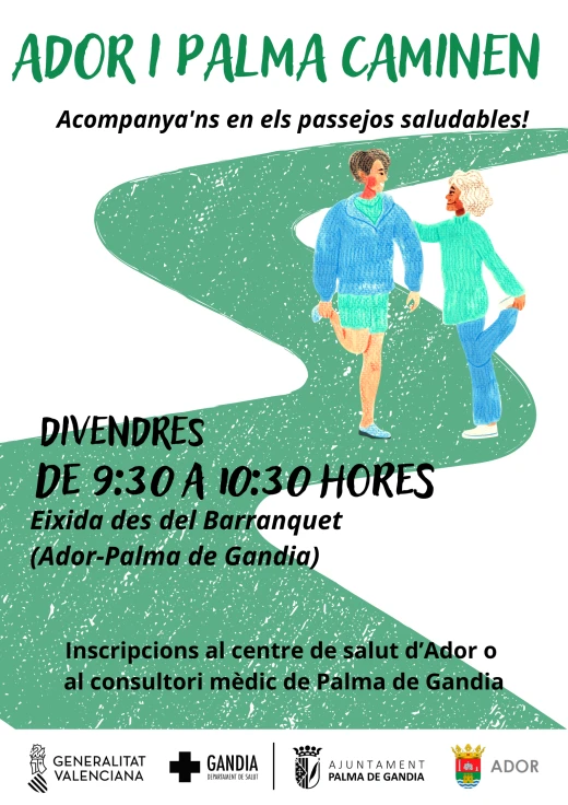El Departamento de Salud de Gandia pone en marcha ‘Ador i Palma Caminen’ para fomentar paseos saludables en grupo