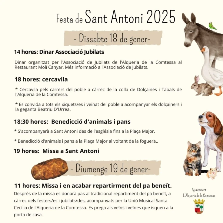 L'Alqueria de la Comtessa celebra la fiesta de Sant Antoni