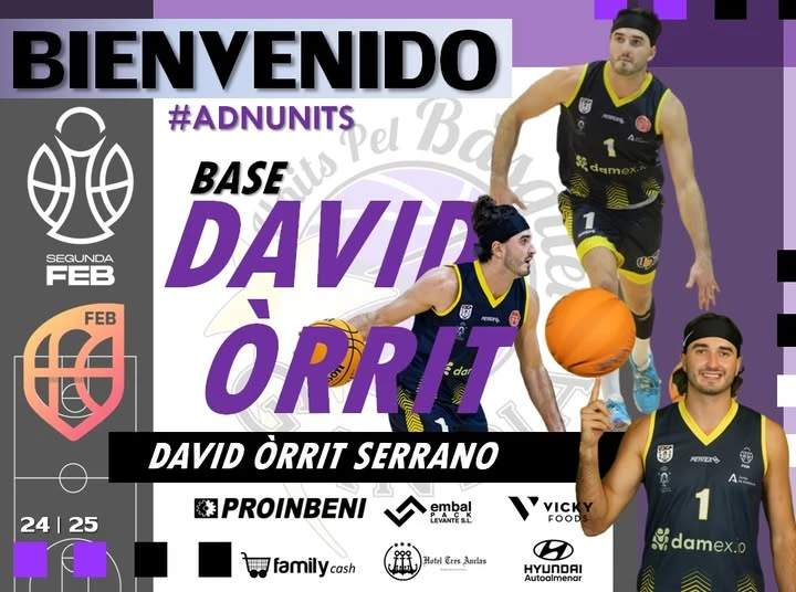 David Òrrit, nuevo jugador del Proinbeni Units Pel Bàsquet Gandia