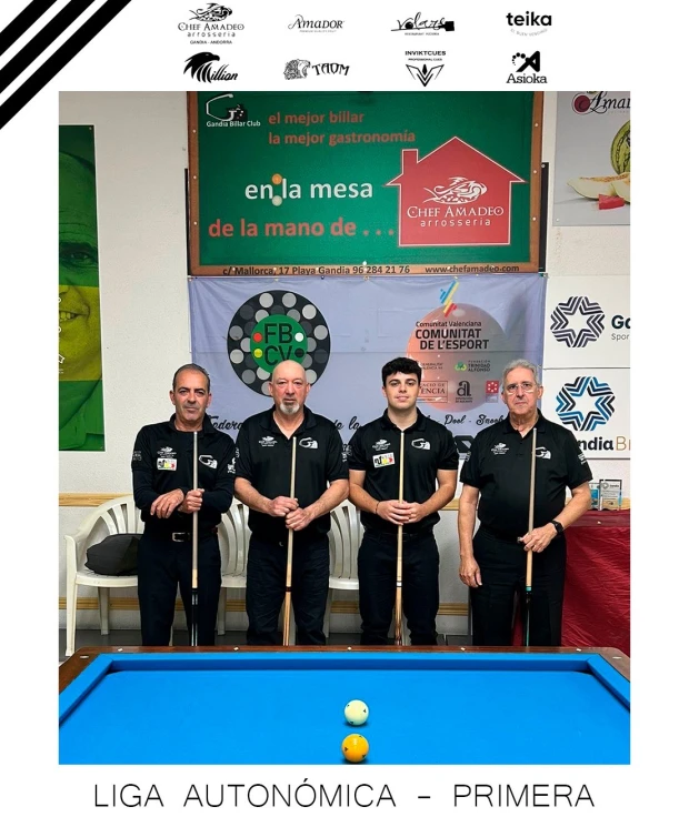 Chef Amadeo Gandia Billar Club sigue en la pelea tras un fin de semana intenso