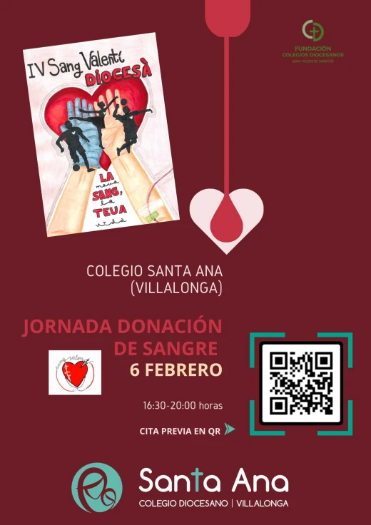 Sang Valentí: Donación de sangre en el colegio Santa Ana de Villalonga, una jornada de esperanza y solidaridad para salvar vidas