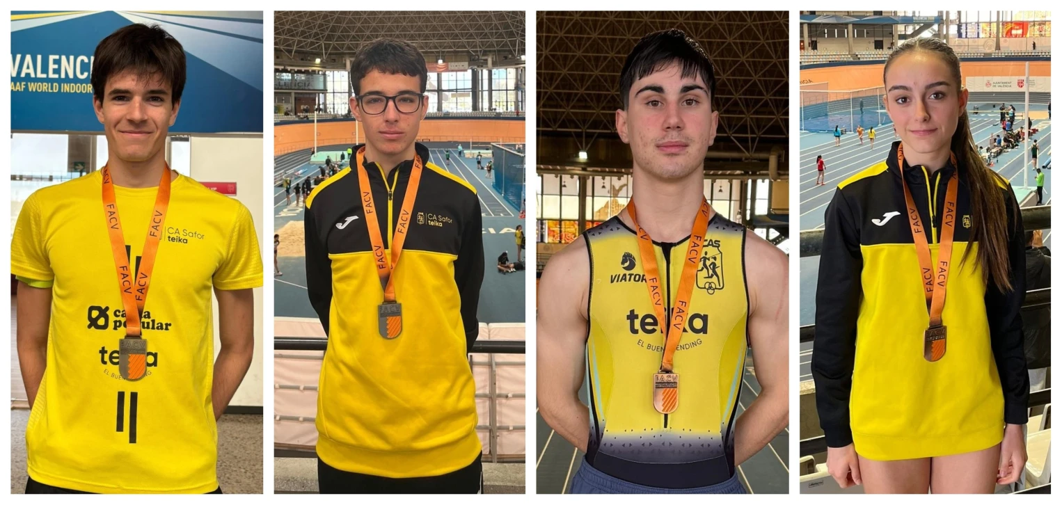 Cuatro medallas para el CA Safor Teika en el Campeonato Autonómico Juvenil