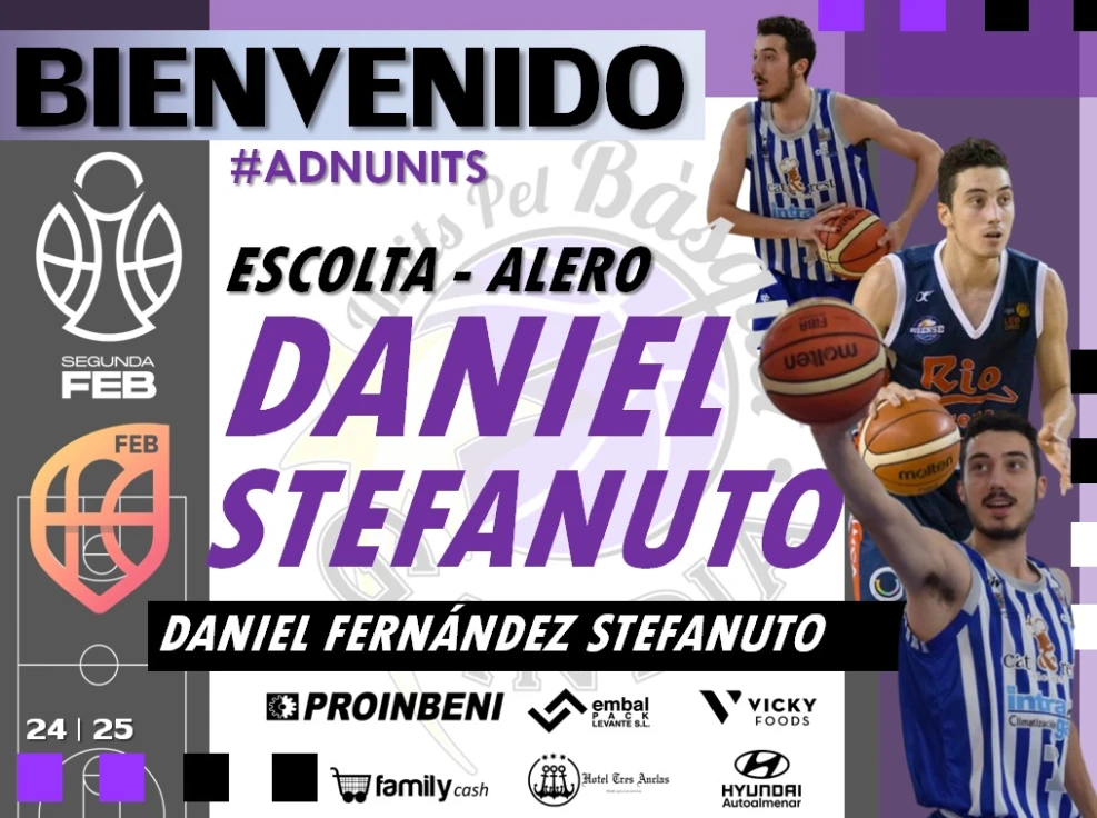 Units Pel Bàsquet Gandia refuerza su plantilla con Daniel Stefanuto