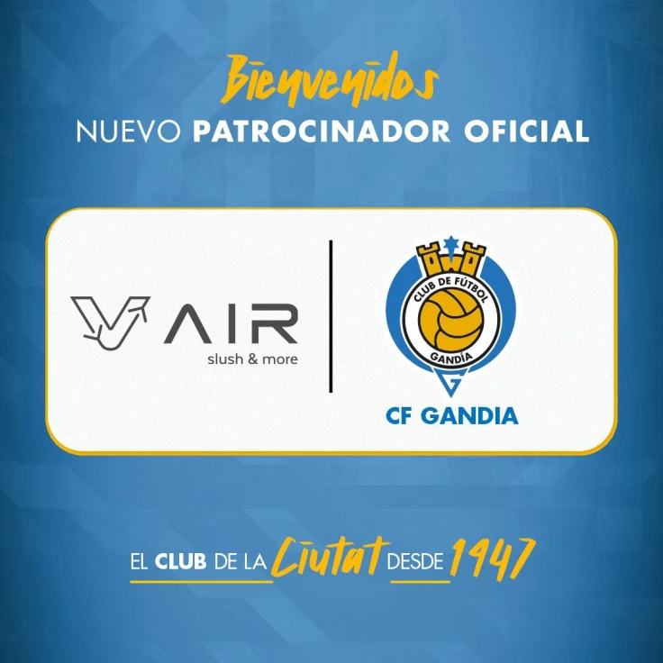 El CF Gandia firma un acuerdo con V AIR como sponsor oficial para 2025