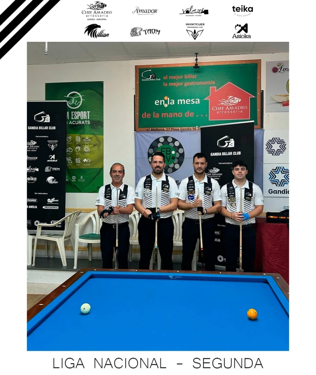 Chef Amadeo Gandia Billar Club se mantiene firme en lo más alto del billar